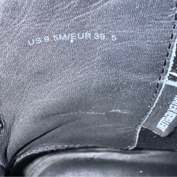 Vince Litton Black Leather Combat Chelsea waterproof Boots 9.5 - Picture 9 of 9